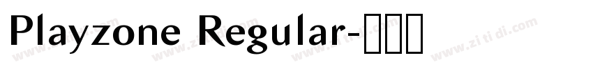 Playzone Regular字体转换